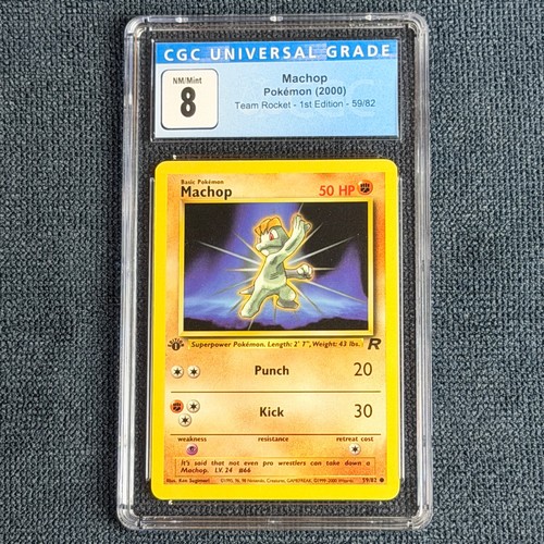 Machop (1st Edition) graded CGC 8 for sale on eBay