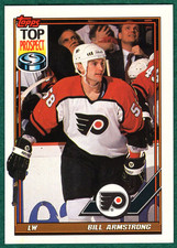 Bill Armstrong - 1991-92 Topps #36 -Philadelphia Flyers Top Prospect Hockey Card
