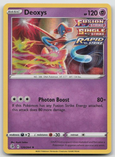Deoxys 120/264 Holo Rare Fusion Strike Pokemon NM