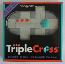 Binary Arts Triple Cross Puzzle Brain Teaser Sliding Tile Game 1995 Open Box