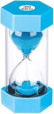 Large 30 Second Sand Timer, Colorful Durable Hourglass Sand Clock, Plastic Bl...