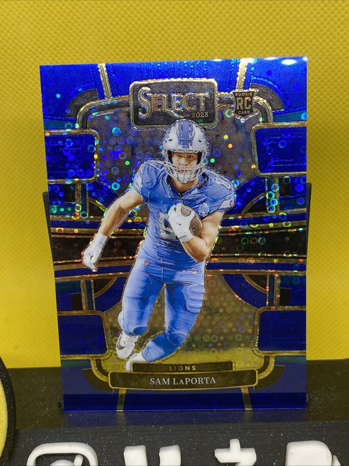 2023 Panini Select - Concourse Sam LaPorta #35 Blue Disco Prizm /25 (RC)