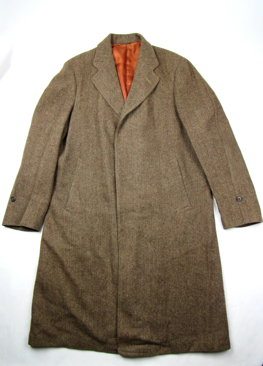 Tweed Overcoat In Vintage Outerwear Coats & Jackets For Men for