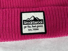 Smartwool Patch Beanie Hat Pink Wool Merino O...