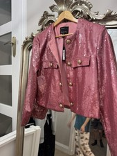 Sequin Pink Jacket 12 River island