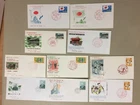 Ten Japan fdc.Each two same stamps diff pictures(n)