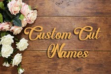 Personalised MDF Joined Names Custom Cut Out Wooden Letters Shapes 3mm Thick