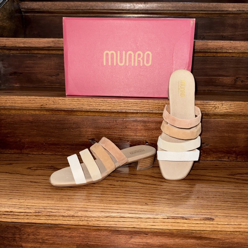 Munro Women's Shoes Brown Suede Adrianne Sandals Size 10WW
