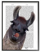 The Stupell Home Decor Collection Classic Drama Llama Framed Wall Art Print