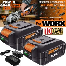 For WORX 20V 8.0AH MAX Extend Lithium-Ion Battery WA3525 WA3575 WA3520 1/2pack