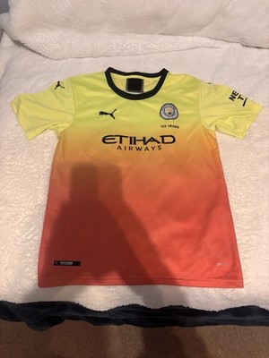 PUMA Manchester City Sané 19 125 Years Soccer Jersey Yellow Orange