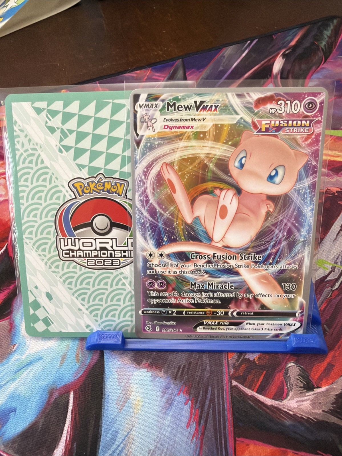 Mew VMAX 114/264 2023 Pokemon World Championships Fusion Strike Card