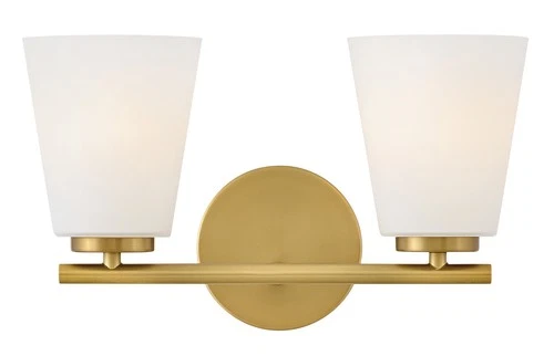 Lark 85422 Bri 2 Light 15"W Vanity Light - Nickel - Picture 2 of 10