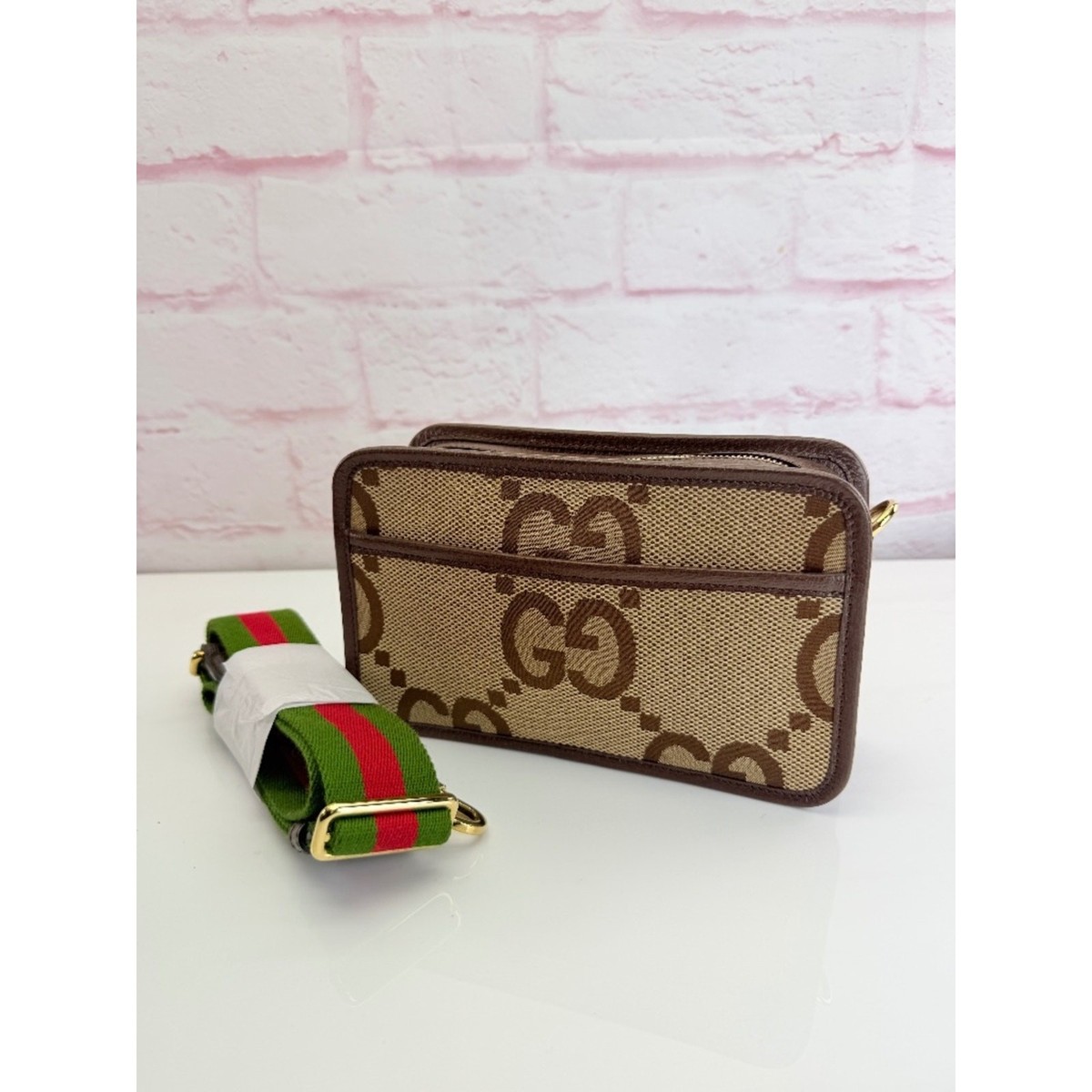 Gucci Jumbo GG Mini Web Camera Crossbody Bag | eBay