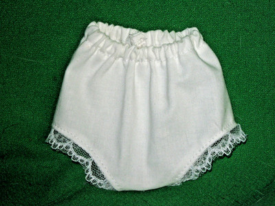 Replacement Panties for 14'' Vintage Toni Doll -P-90 - White Cotton w/ Lace