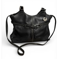 The Sak Black Pebbled Leather Purse With Contrast Stitching Shoulder  Crossbody