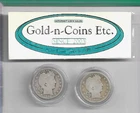 2- Silver BARBER Quarters 1898 & 1898-O! AG+ Condition 128 Years OLD! Free S&H!!
