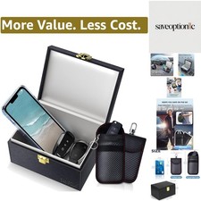 Faraday Box with Faraday Bags for Car Keys, Car Key Signal Blocking Box, Keyl...