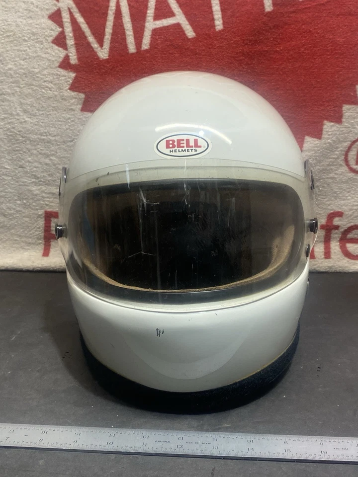 Casco de carreras profesional vintage Bell Star FR 1979 cara completa 7 1/4” 58 CM Foto 4 de 4