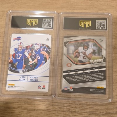 Panini NFL Josh Allen Kincaid Best Tuddys + DJ Moore Lazer Prizm 2 Card Lot