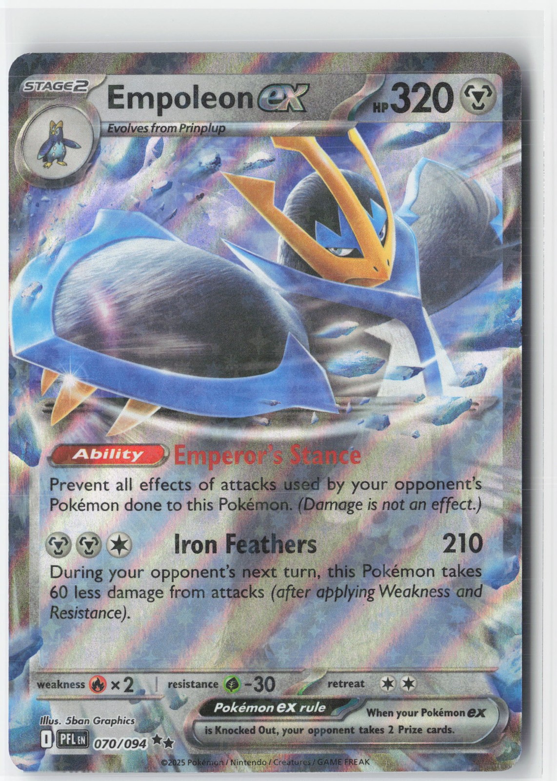 Empoleon ex - Double Rare ME02: Phantasmal Flames 070/094 NM