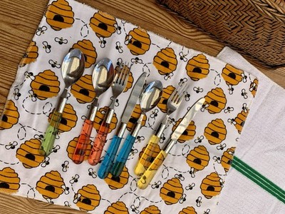  Kitchen Drying Mat - Bee Hive Thanksgiving Drying Mat  Gift - Holiday Decor  -