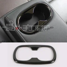 Black Titanium Rear Armrest Water Cup Holder Panel For Toyota Corolla 2020~2023