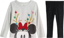 New 2pc Disney Jumping Beans Minnie Mouse Shirt & Leggings Outfit Size 12 mo NWT