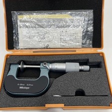 Mitutoyo Disc Micrometer 0-25 mm 0.01 mm with Storage Case Analog Precision Tool