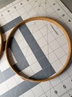 Vintage Queen 7" Wood Embroidery Cross Stitch Hoop Felt Lined Tension Wheel READ — photo 8