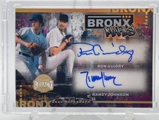 2025 Leaf Bronx Legacy Baseball Ron Guidry & Randy Johnson GOLD Auto #1/1