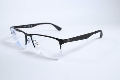 Ray Ban RB 6335 Unisex Schwarz 2503 Halbrand Metall Brille Brillengestell