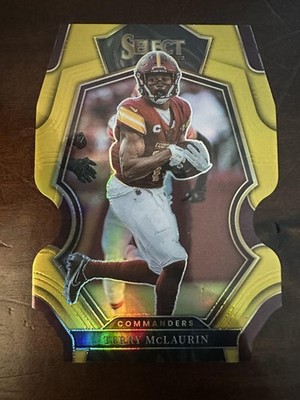 2022 Panini Select #198 Terry McLaurin Prizm Die Cut Gold /10