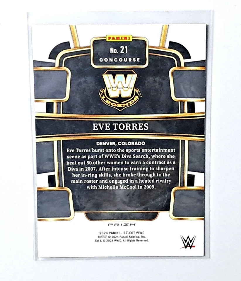 2024 Panini WWE Prizm EVE TORRES! TIGER STRIPES PRIZM! SSP - Image 2 of 2