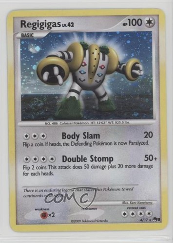 Regigigas Pokemon Organized Play Promotional Series 9 #4 2009 3bs