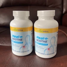 LOT OF 2 HEAL-N-SOOTHE 90 Capsules New Sealed AUTHENTIC Exp 12/2027 Living Well