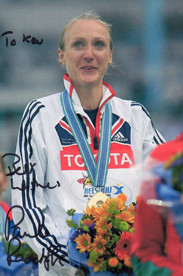PAULA RADCLIFFE signiertes 7x5 Foto MARATHON CHAMPION COA