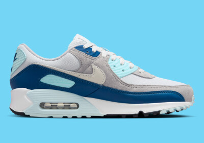 Nike Air Max 90 Pure Platinum Glacier Blue White FN6958-001 sz 8