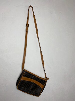 Vintage Fendi Roma Italy Purse Crossbody Shoulder Bag Zucc FF Logo