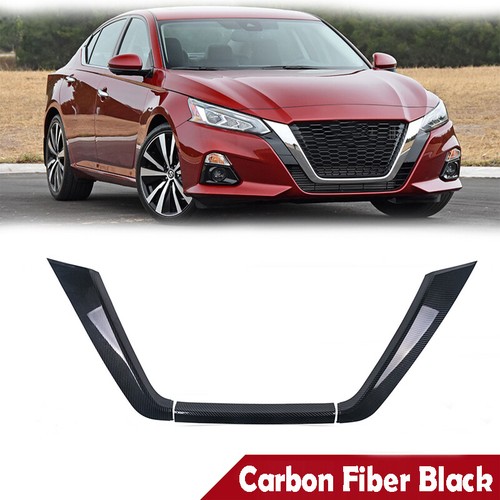 3pcs Carbon Look Front Grille Racing Frame Cover Trim For Nissan Altima 2019-22. - Picture 1 of 9