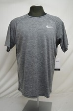 NEW NIKE Swim Men's tee t-shirt NESSA589-001 02SU34076 UPF40 dri fit gray LARGE