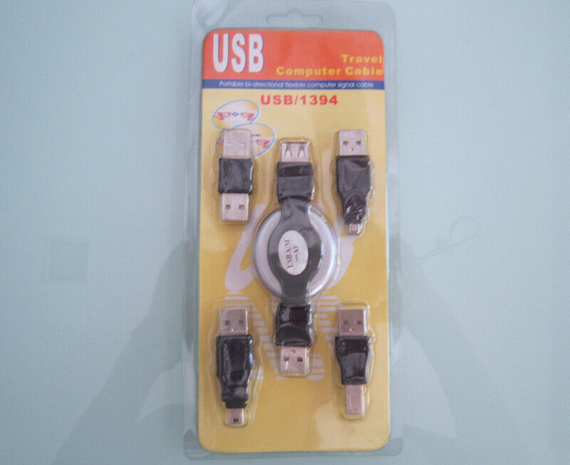 Adaptador intercambiable USB /1394 alargador mini usb micro usb 4 pin usb...