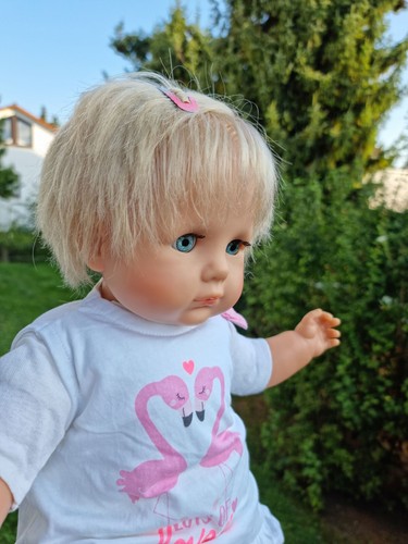 Zapf Puppe 54 cm 50-Z-18 blonde Spielpuppe Babypuppe aus 80-er Jahren Doll 06 - Bild 18 von 24