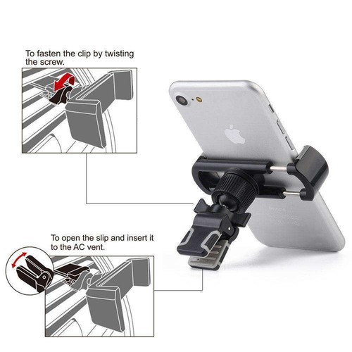 Universal Swiveling Air Vent Car Mount 360 Rotable Smartphone Holder - Picture 6 of 8