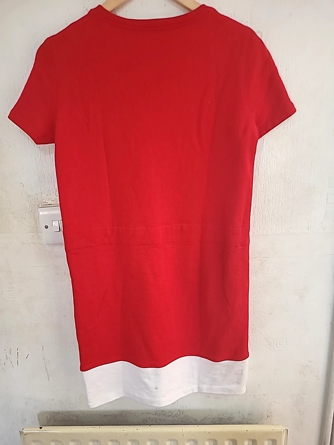 Versace Jeans abito donna cotone rosso bianco taglia S