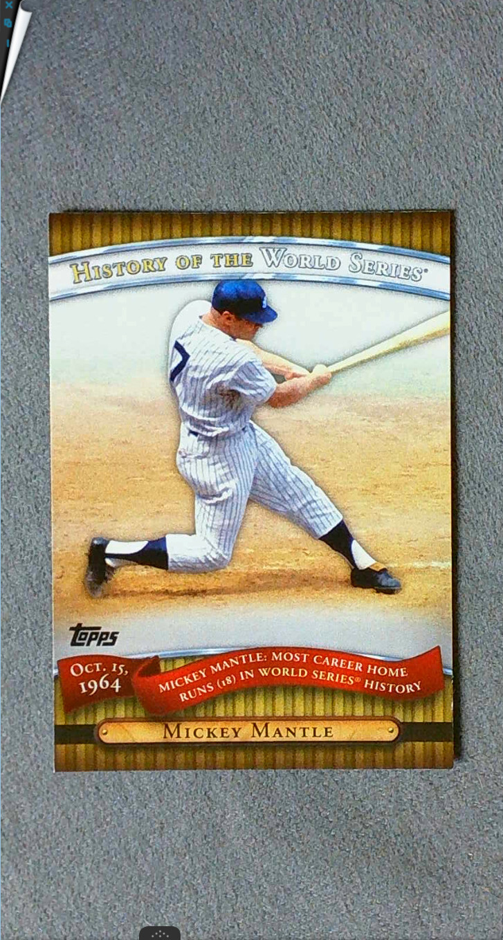 2010 Topps History of the World Series #HWS6 Mickey Mantle Yankees