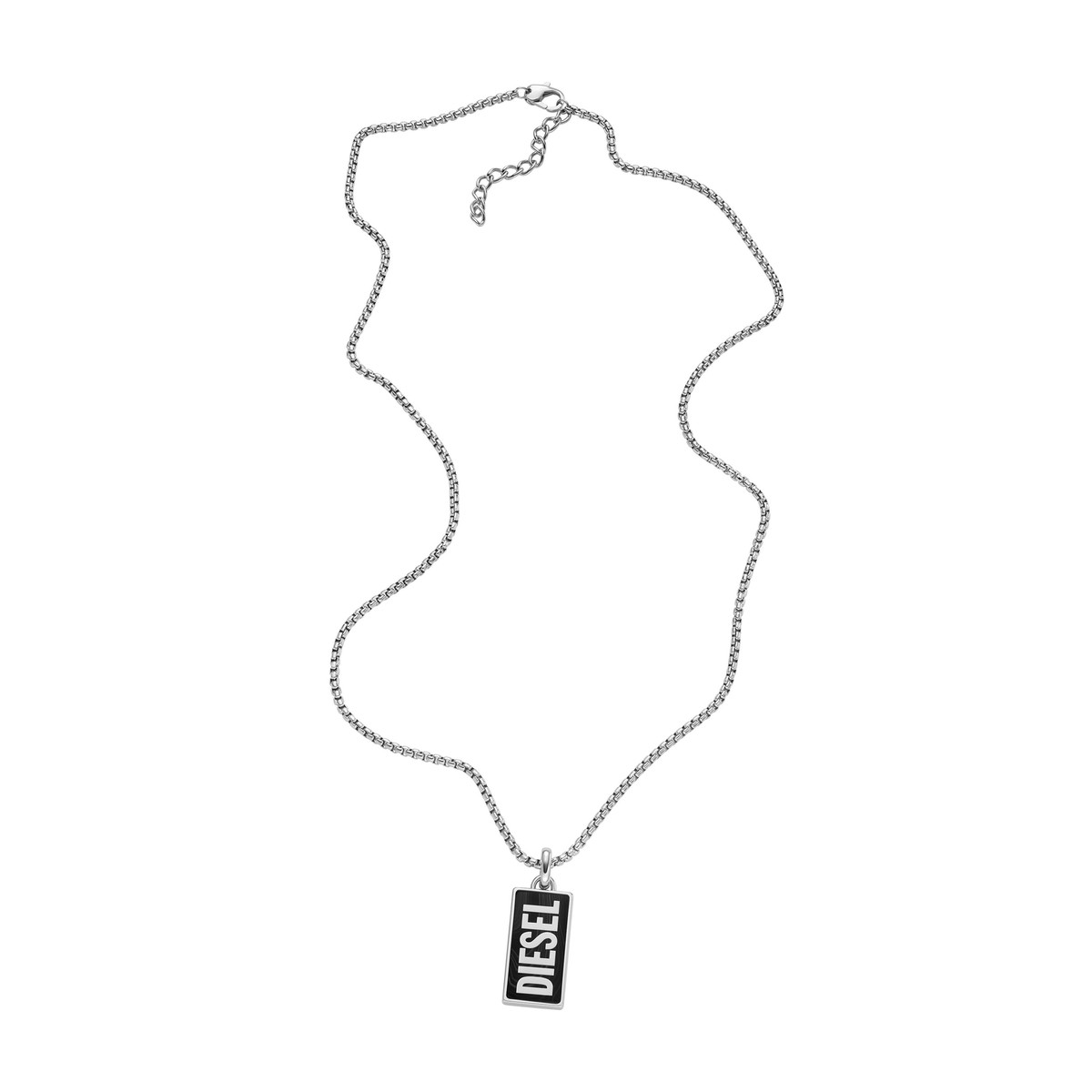 Diesel Mens Necklace DX1515040 Stainless Steel Black | eBay