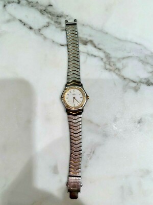 Ladies Ebel Sport Wave Classic Watch Diamond Bezel 18K gold/SS