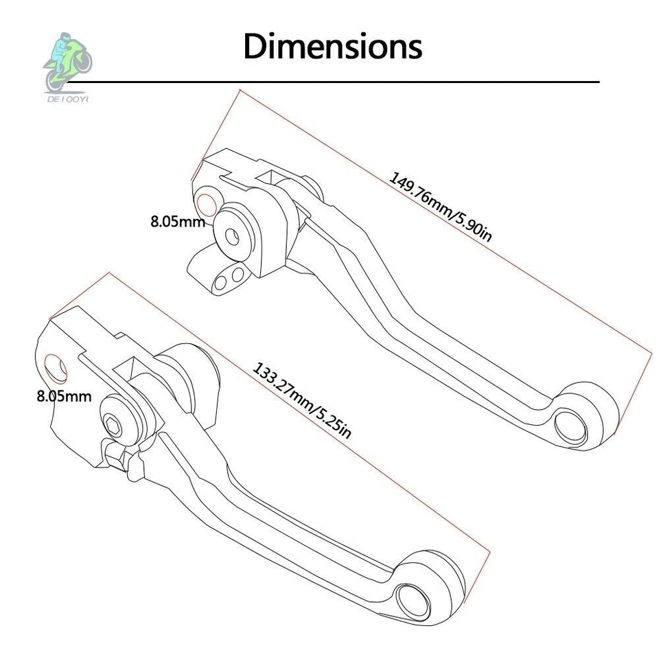 WR Pivot Brake Clutch Levers For YAMAHA WR250F WR450F 2001-2011 WR 250F/450F - image 2 of 4