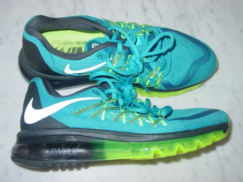 2015 Nike Air Max 2015 Blue Lacquer/Volt/Anthracite Running Shoes! Size 7.5 - Picture 7 of 12